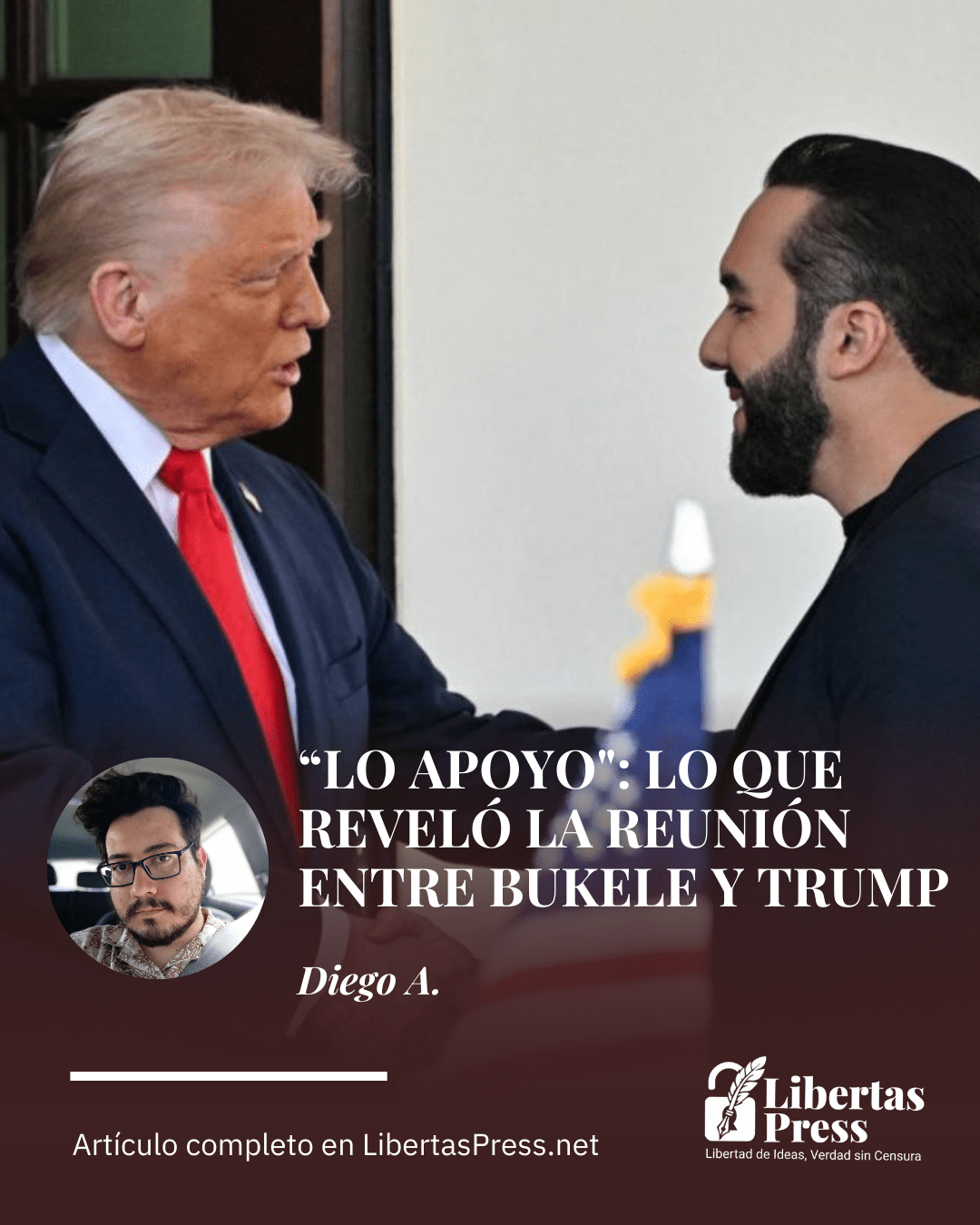 "LO APOYO": LO QUE REVELÓ LA REUNIÓN ENTRE BUKELE Y TRUMP